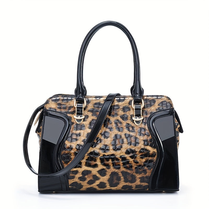 Handbags for Women, Shoulder Tote Bag, Large Crossbody Purses for Women, Luxury Designer Items Boston Bags, Valentine'S Day Gifts,Leopard Purse, High-Capacity, Multi-Compartment, Multi-Function, Business And Work,Gifts for Fe