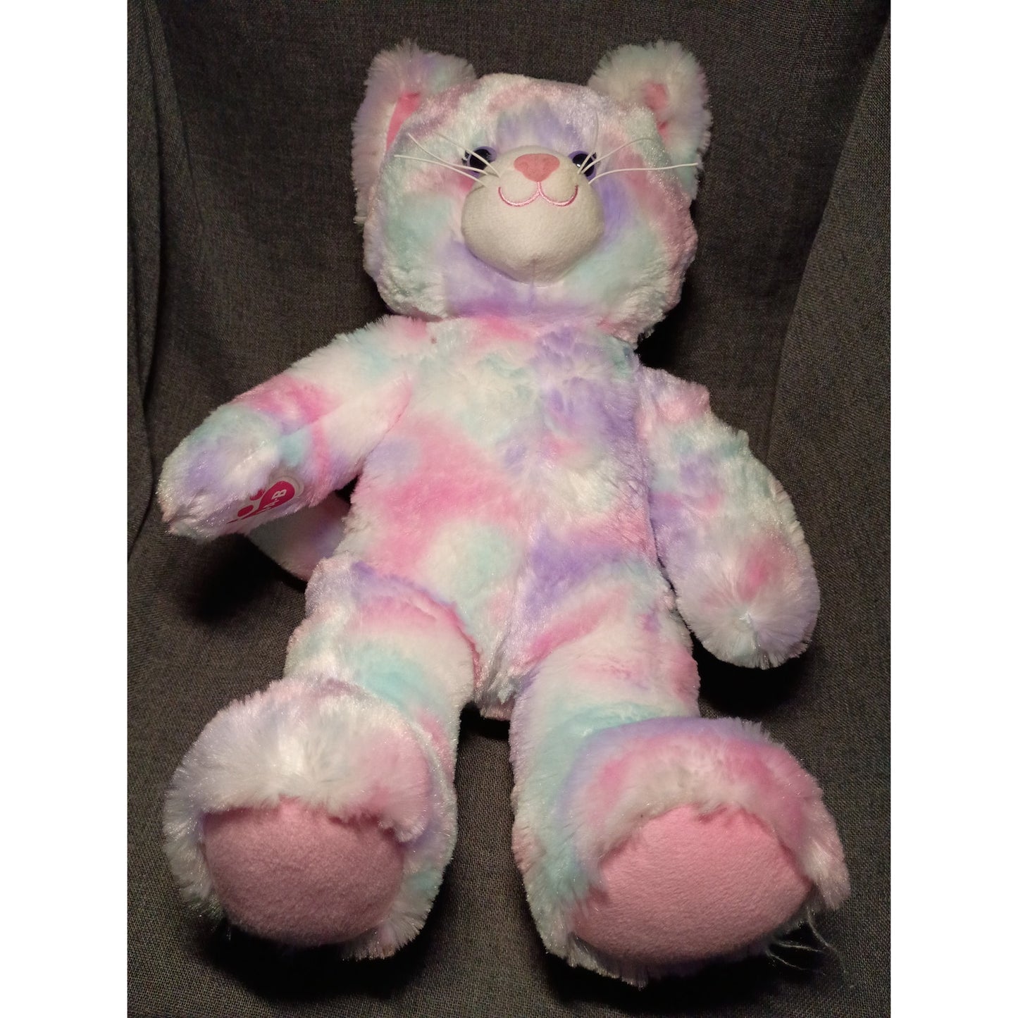 Build A Bear Workshop Teddy Pastel Swirl Kitty Cat Soft Plush Toy
