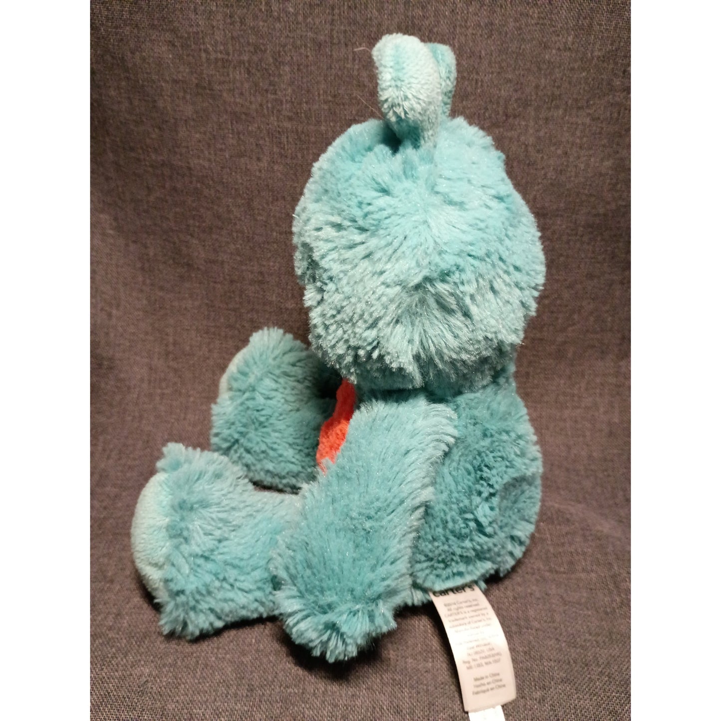 Carter's Plush Blue Monster Three Eyes Stuffed 9" Toy