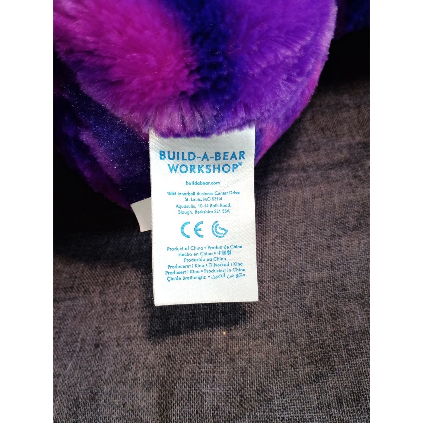 Build a Bear Retired Purple Vampire Starry Night Bat Plush 16"