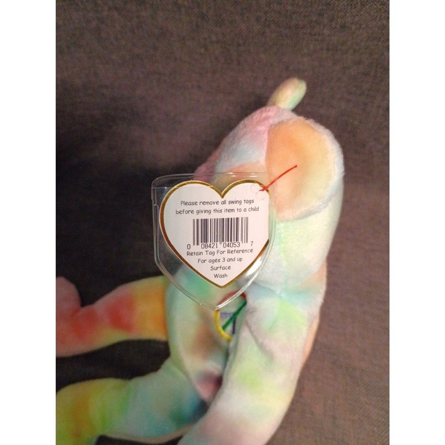 Ty Beanie Baby: Peace Bear 1996 - Multicolor