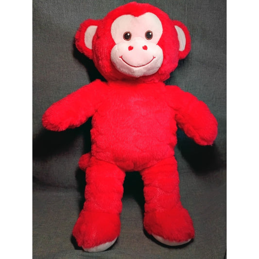 Build A Bear Wild Hearts Monkey Stuffed Animal Rare Plush In Red 16” Love