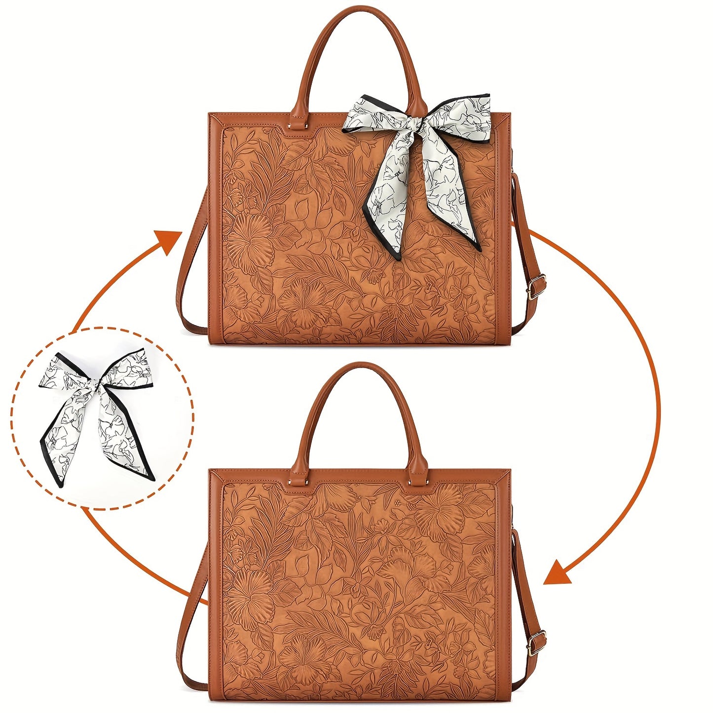 Laptop Bags for Women 15.6 Inch Large Tote Bag Ladies PU Laptop Handbag Designer Work Computer School Bags Business Briefcase