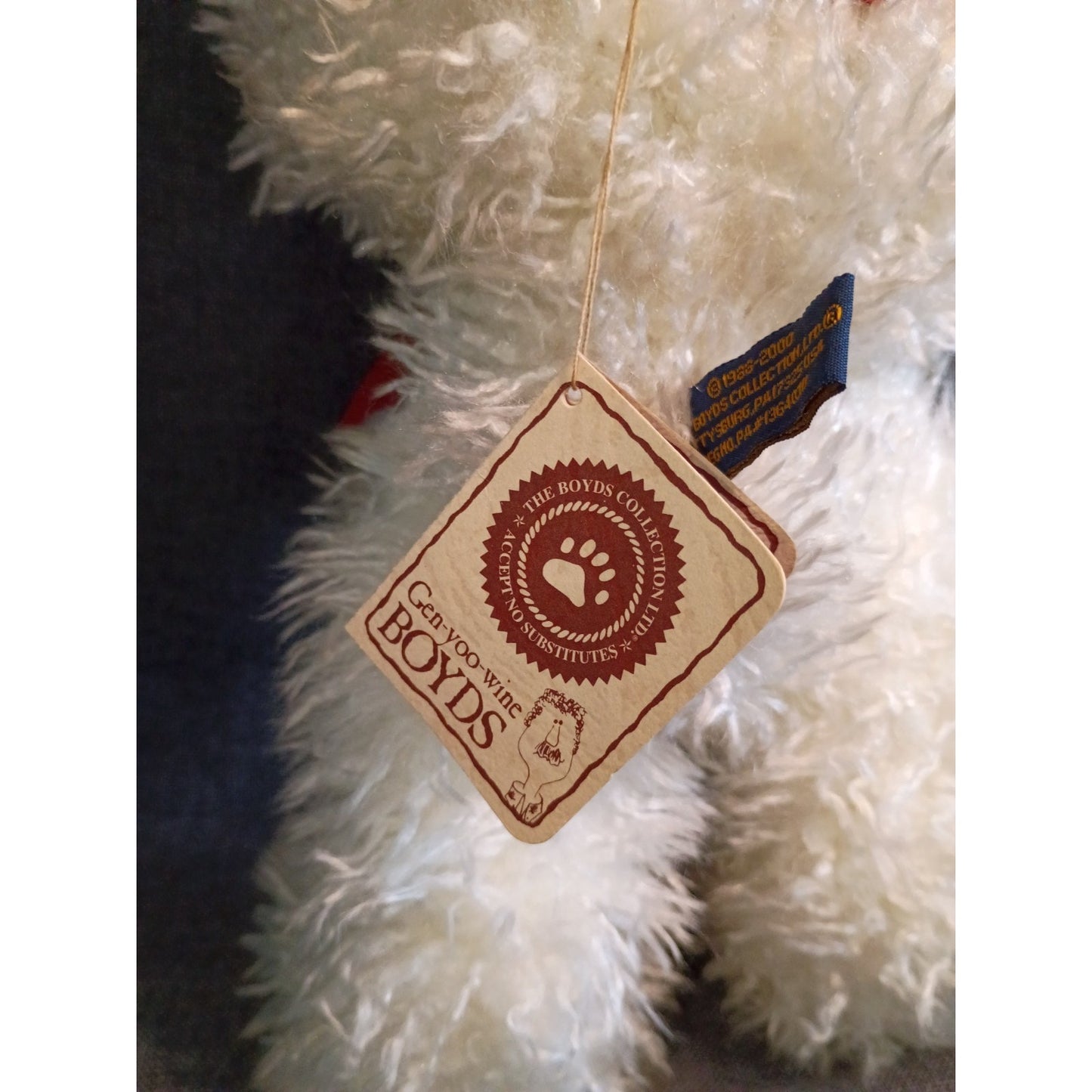 Boyds Bears Plush O Howie Lusya Valentines Day Bear XOXOXO 12" with hang tag