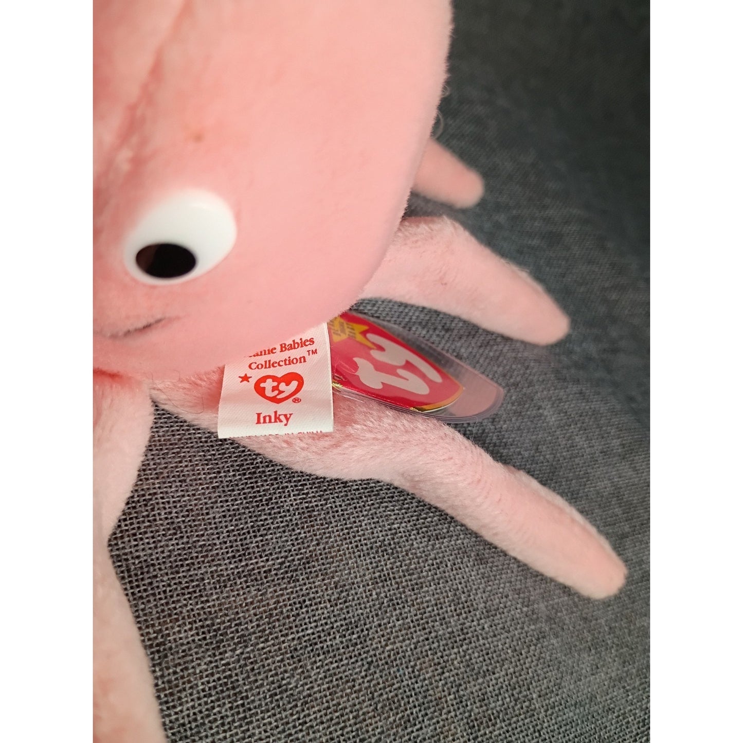 Ty Beanie baby-Inky The Octopus- Birthdate 94-Tushtag Says 93 Rare Errors