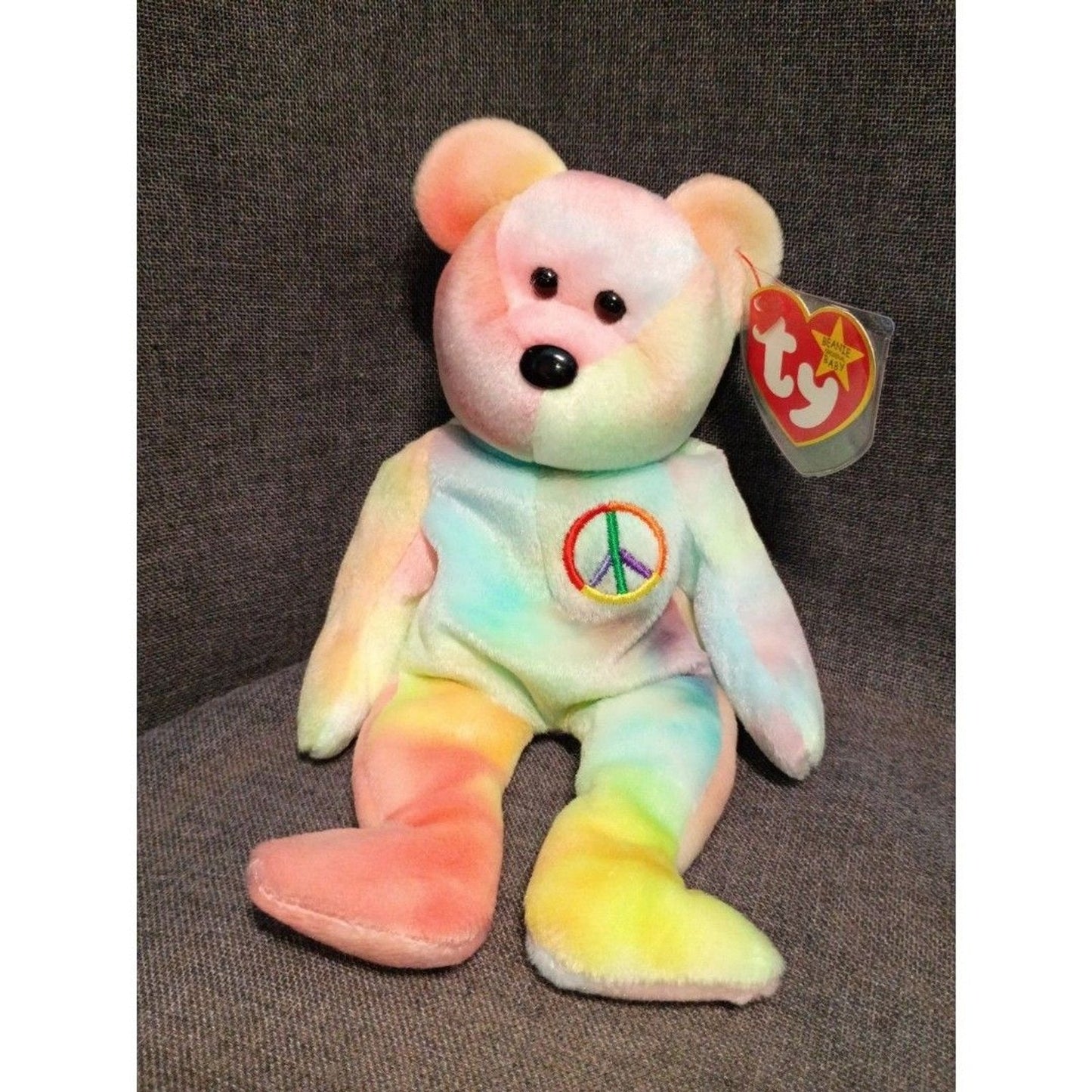Ty Beanie Baby: Peace Bear 1996 - Multicolor