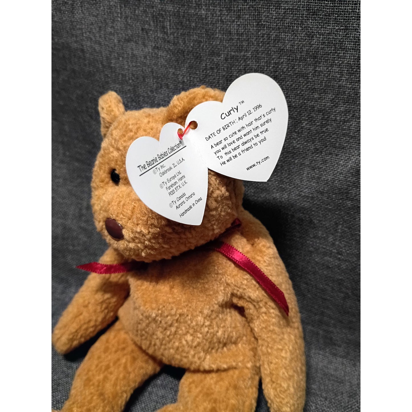 Rare Ty Beanie Baby Curly NWT and Errors