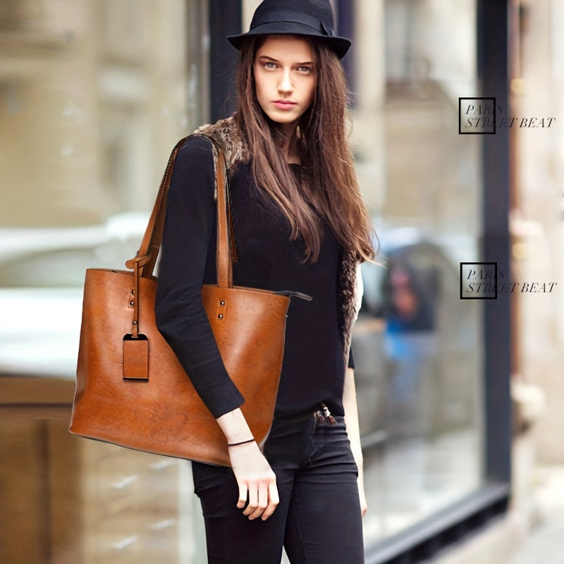 Women Handbags Tote Bag Soft Retro Designer Large Capacity Multi-Pocket Casual Ladies Shoulder Bag Mother'S Day Gift Adjustable Shoulder Strap Purse Cheap