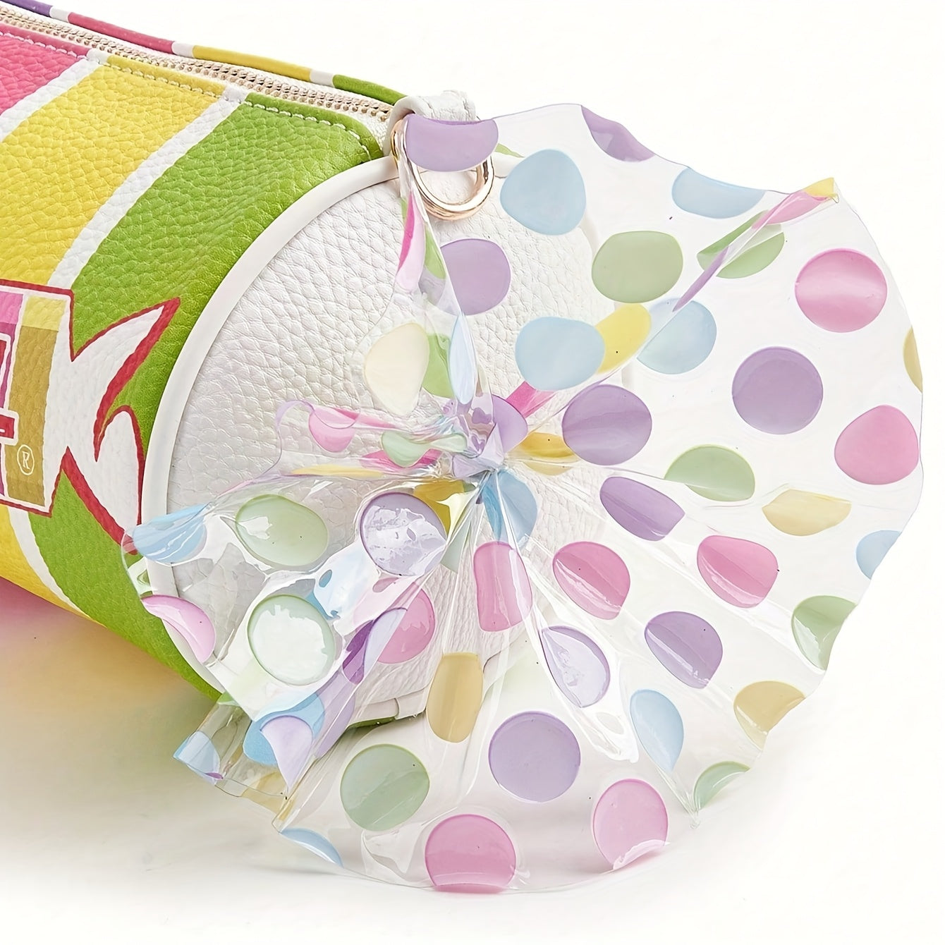 Women'S Cute Candy Bag with Adjustable Strap - Synthetic Faux Leather Purse, Zipper Closure, for Everyday, Parties, Gifts - Sweet Polka Dot Ladies Shoulder Bag, Candy Bar Supplies, Party Accessory, Playful Design, Durable Mat