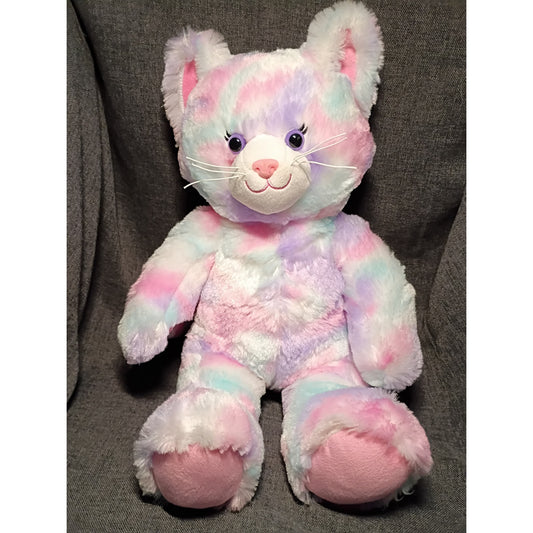 Build A Bear Workshop Teddy Pastel Swirl Kitty Cat Soft Plush Toy