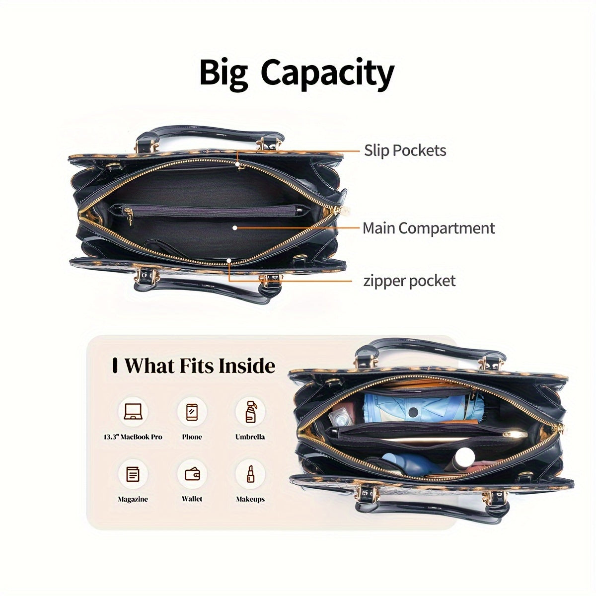 Handbags for Women, Shoulder Tote Bag, Large Crossbody Purses for Women, Luxury Designer Items Boston Bags, Valentine'S Day Gifts,Leopard Purse, High-Capacity, Multi-Compartment, Multi-Function, Business And Work,Gifts for Fe