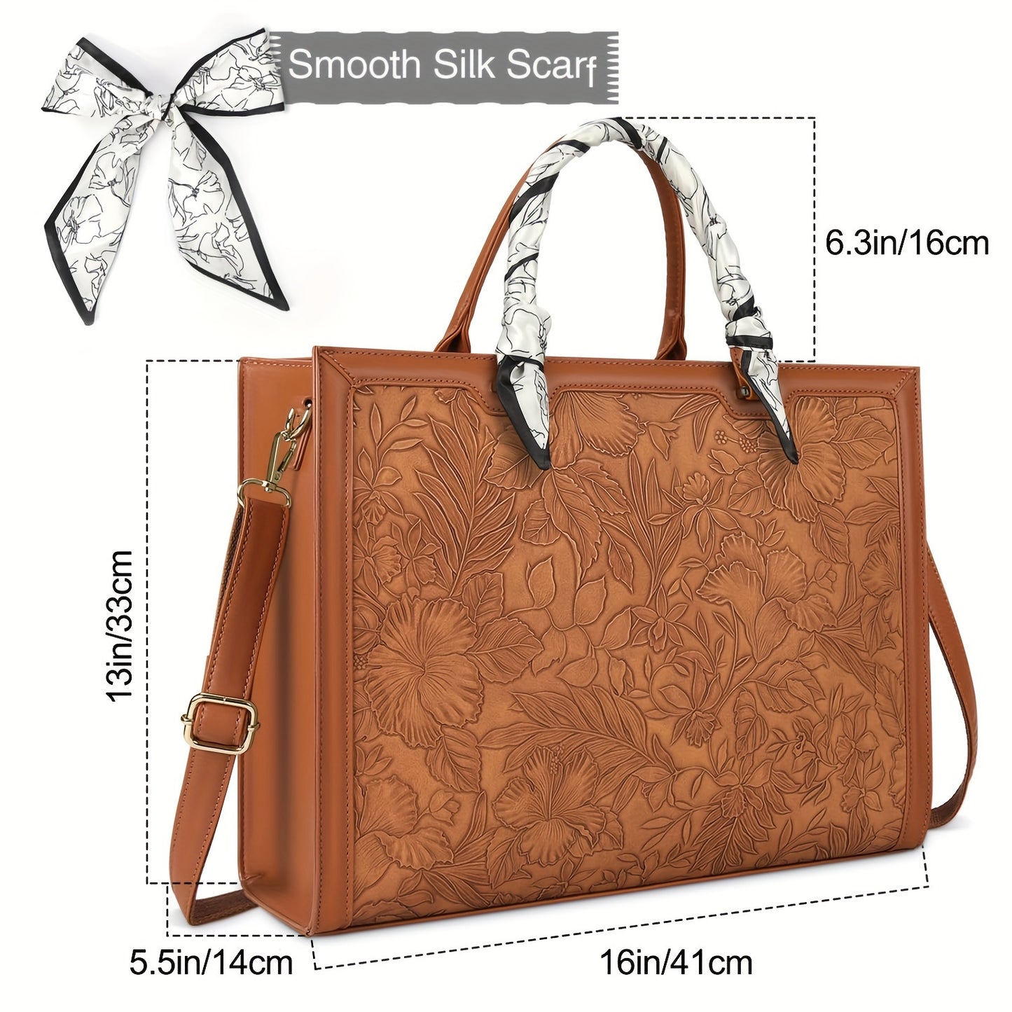 Laptop Bags for Women 15.6 Inch Large Tote Bag Ladies PU Laptop Handbag Designer Work Computer School Bags Business Briefcase