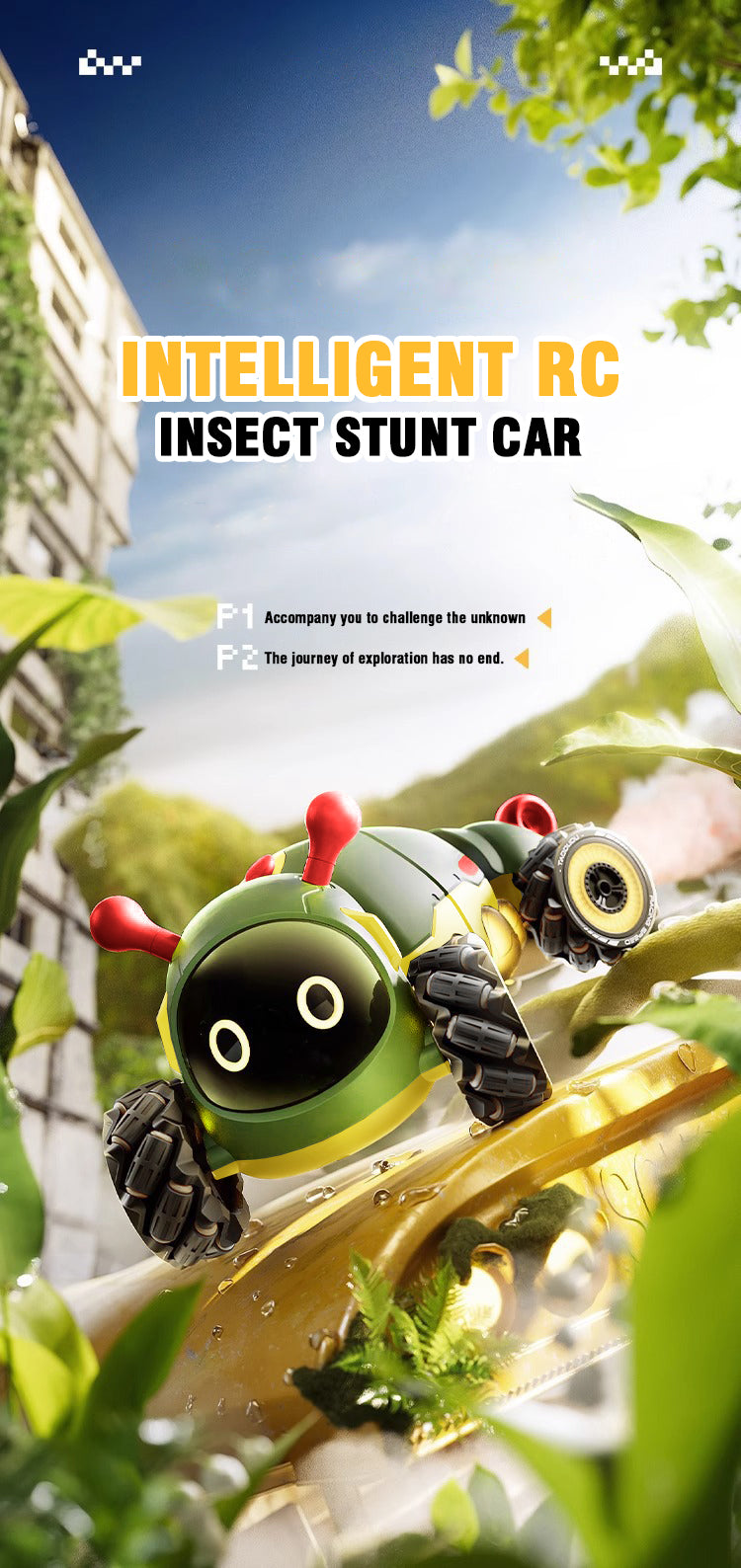 RC insect Car Climbing Stunt Spray Electric Cars robot  Radio remote control model RC Drift RacingToys for children boys Girls