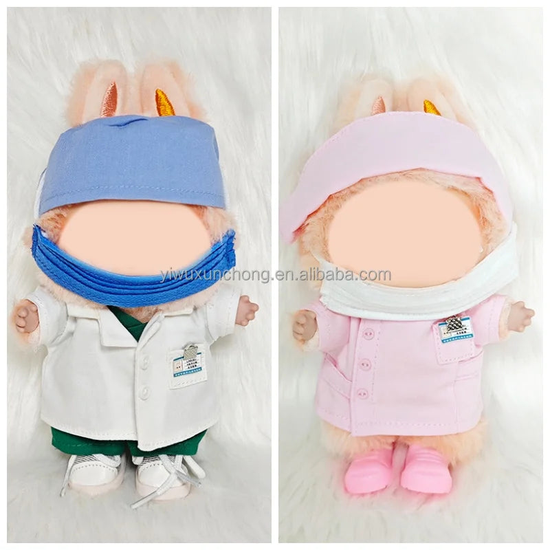 In Stock Christmas Clothes for Labubu Jackets Doctors Nurses Outfits Toy Jerseys Sweaters Halloween Gifts I Fast Delivery