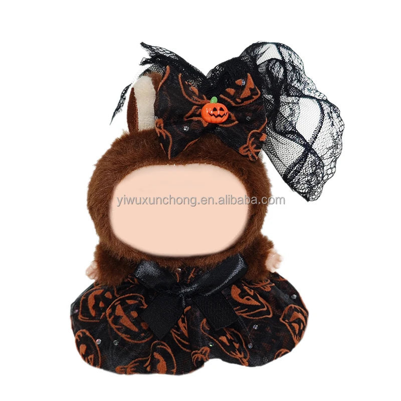 In Stock Designer Doll Clothes for Labubu Only - Stylish Bib Overalls & Shirt for 17cm Plush Doll | Fast Ship