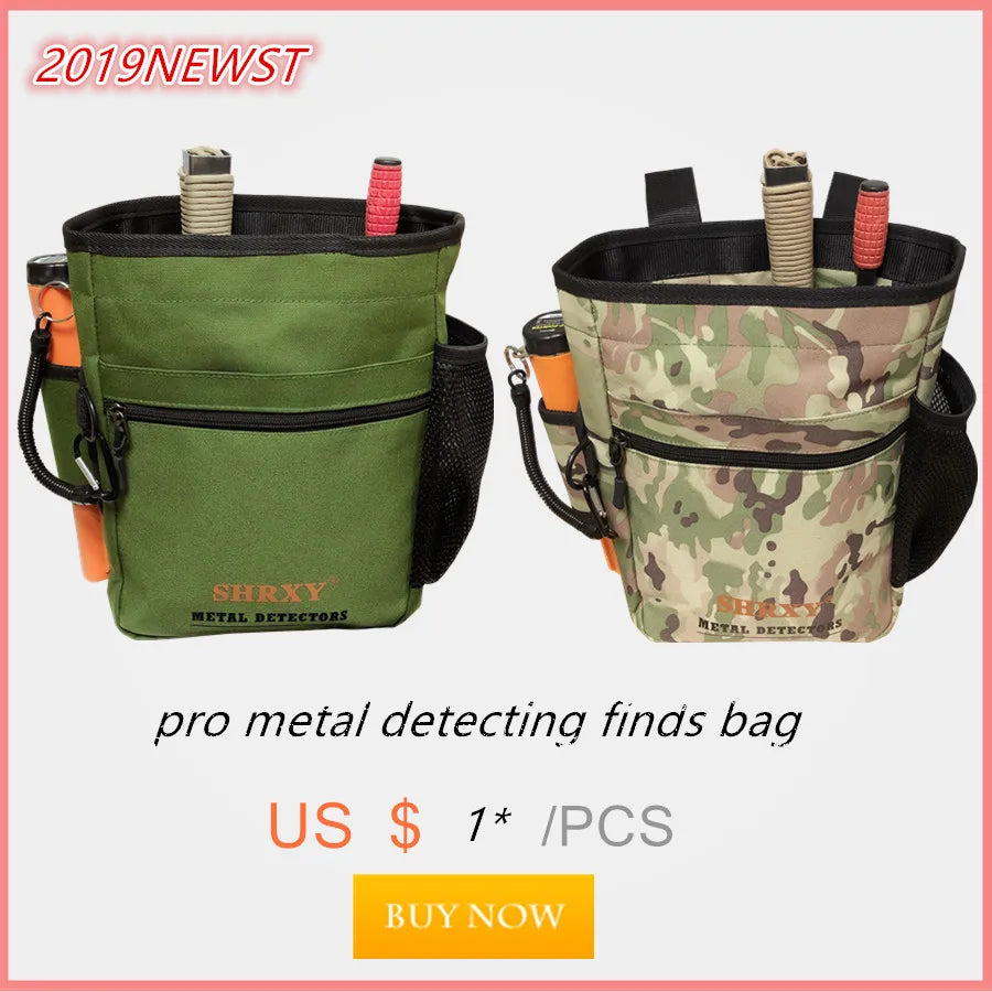 Metal Detector Finds Bag All Terrain Garden Detecting Pouch Accessories  Digger Tools Bag