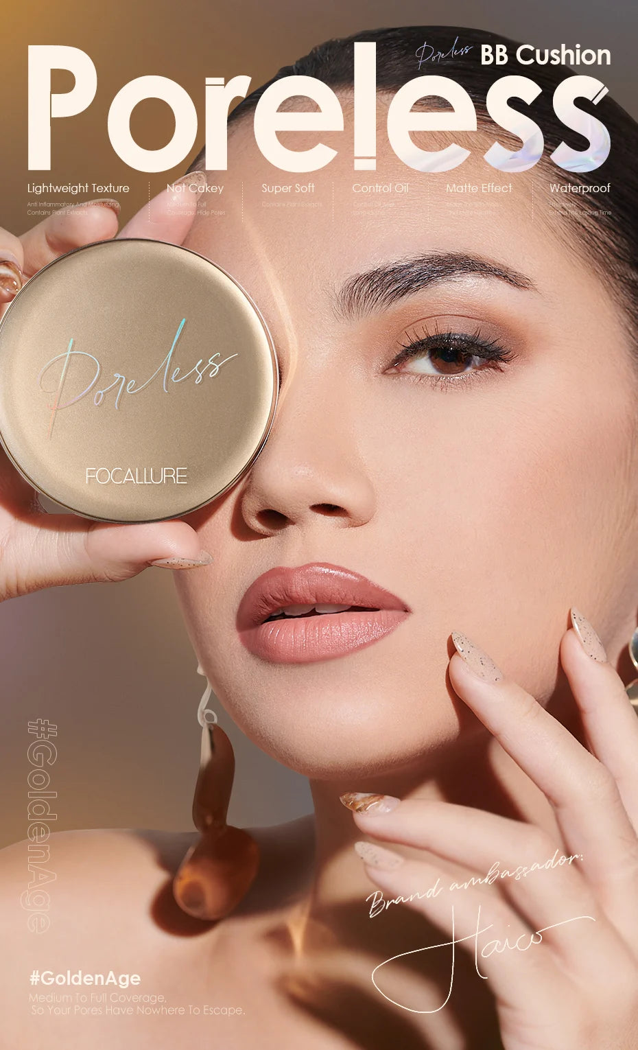 FOCALLURE BB Air Cushion Matte Foundation Cream Oil control Concealer Whitening Moisturizing Makeup Cosmetic Brighten Face Base