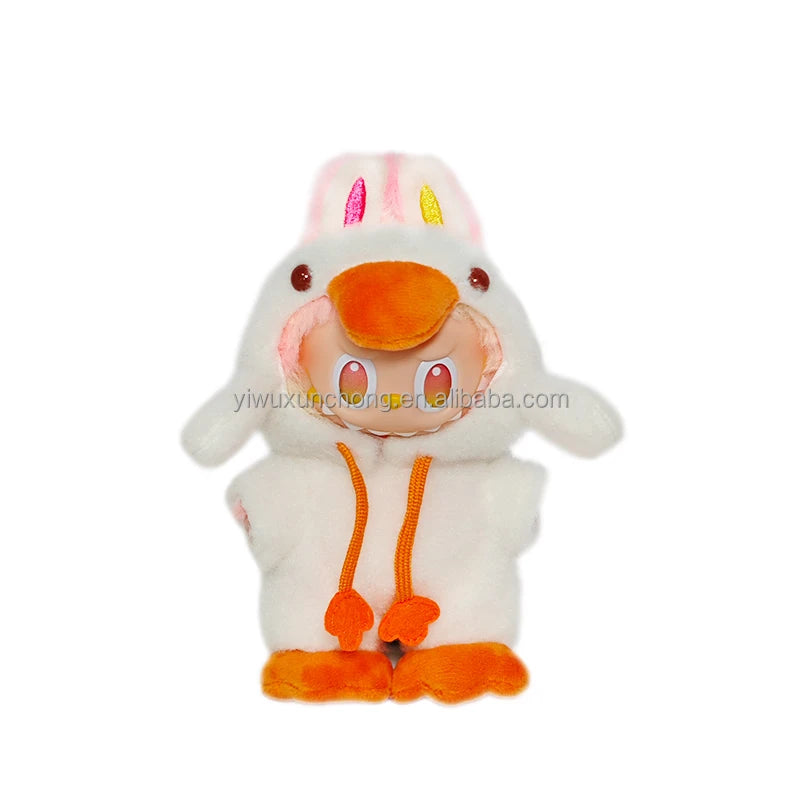In Stock High-Quality Exclusive Designer Outfit for Labubu - GG Sweater and Overall Set for 17cm Plush Doll | Fast Ship