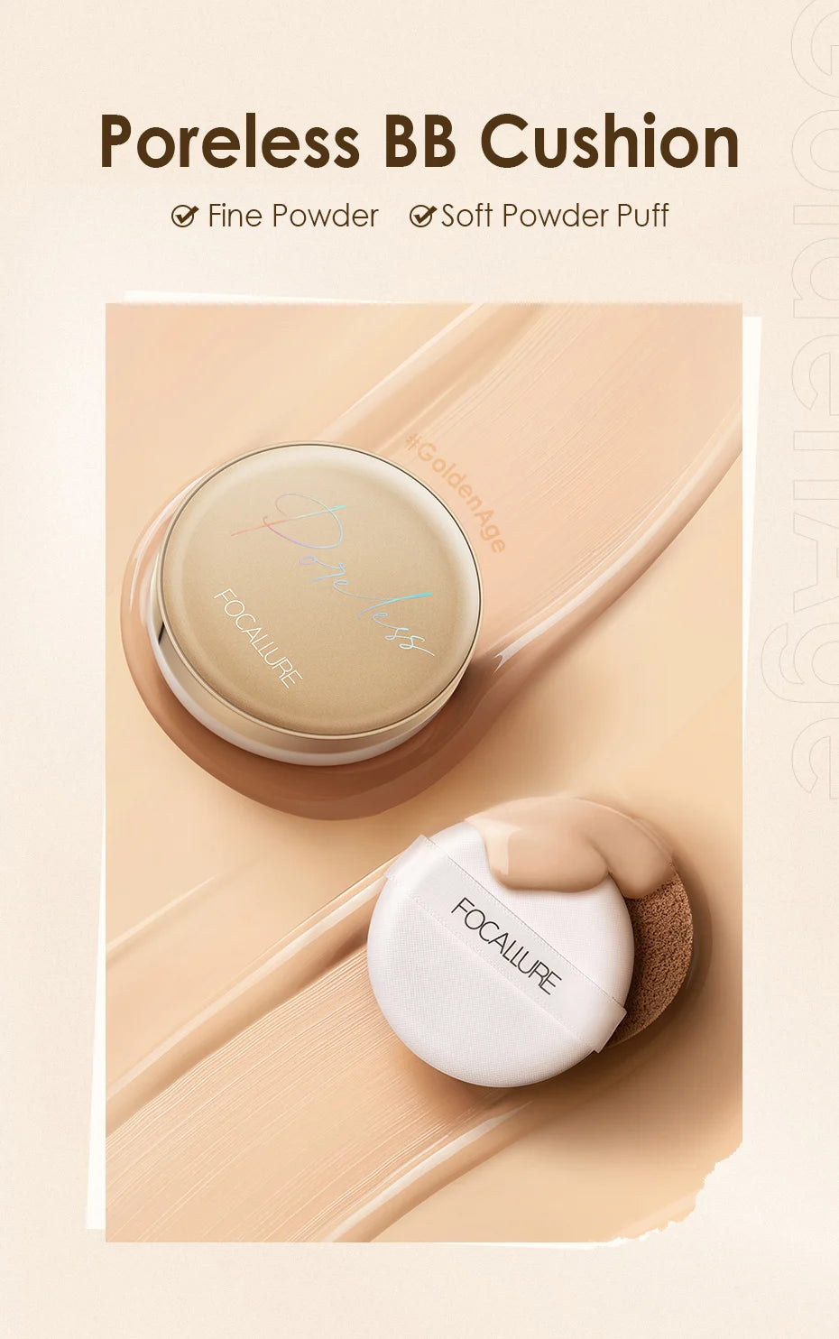 FOCALLURE BB Air Cushion Matte Foundation Cream Oil control Concealer Whitening Moisturizing Makeup Cosmetic Brighten Face Base