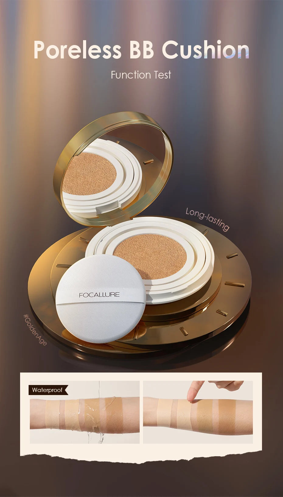 FOCALLURE BB Air Cushion Matte Foundation Cream Oil control Concealer Whitening Moisturizing Makeup Cosmetic Brighten Face Base