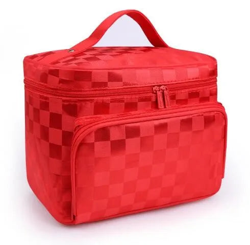 Woman Cosmetic Bags Striped Pattern Organizer Makeup Bag Folding Travel Toiletry Bag Large Capacity Storage Beauty Bag ZL900Z -D