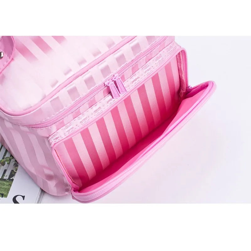 Woman Cosmetic Bags Striped Pattern Organizer Makeup Bag Folding Travel Toiletry Bag Large Capacity Storage Beauty Bag ZL900Z -D