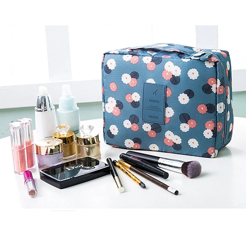 Tote Cosmetic Bag For Women Double Zipper Makeup Bag Toiletries Storage Bags Travel Kit Ladies Beauty Bag Neceser Organizer
