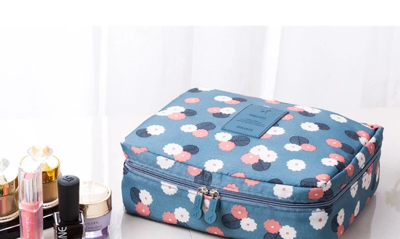 Tote Cosmetic Bag For Women Double Zipper Makeup Bag Toiletries Storage Bags Travel Kit Ladies Beauty Bag Neceser Organizer