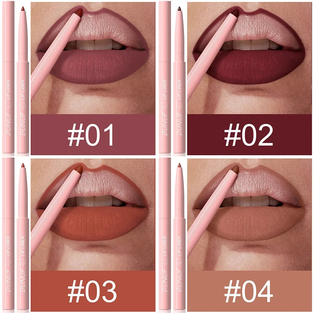 12 Colors Lip Liner Lip Pencil Set Matte Lipstick Waterproof 24 Hours Long Lasting Korean Lip Tint Makeup For Women Cosmetics
