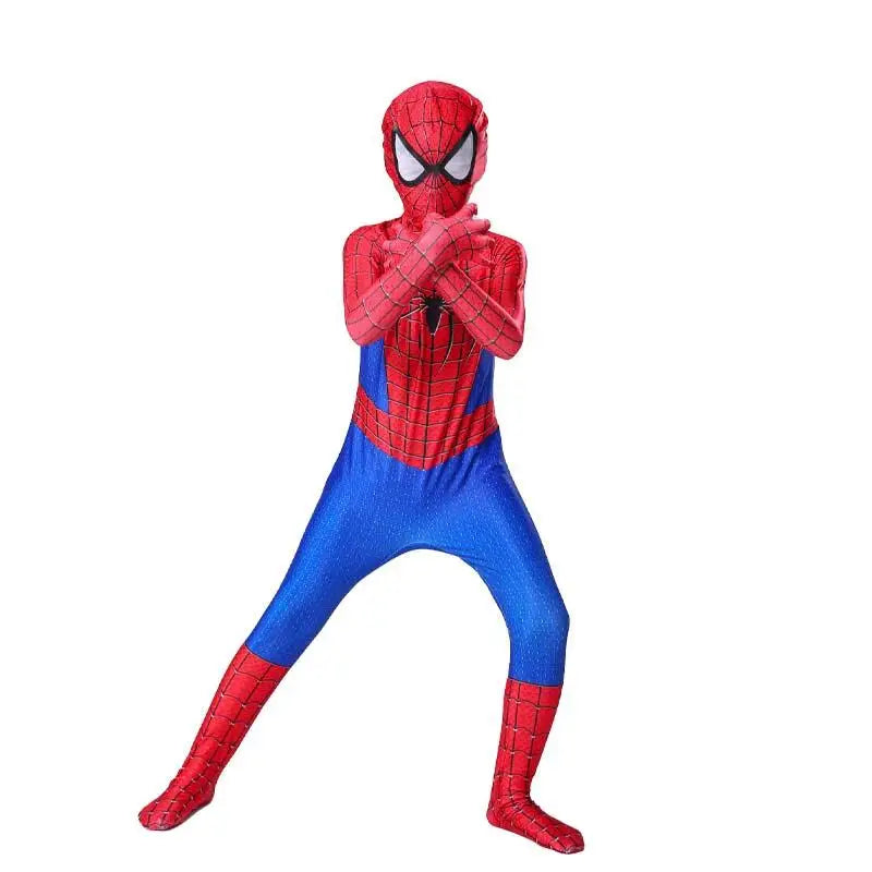 Superhero Spider Man Costume Jumpsuit Miles Spiderman Halloween Cosplay Costumes Bodysuit Head Cover Separation Party Set