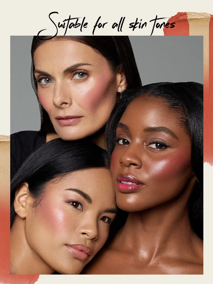 Multi-Tone Creamy Blush Stick Makeup Long-Lasting Waterproof Simple High-End Lip Cheek Tint High Pigment Hydrating Pink Blusher