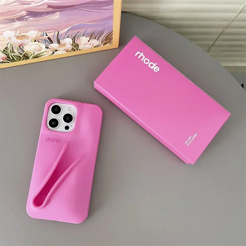 Hot Lemontini Phone Case for IPhone 11 12 13 14 15 16 17 Pro Max Plus 17 Air Lip Gloss Holder Silicone Matte Lipstick with Box
