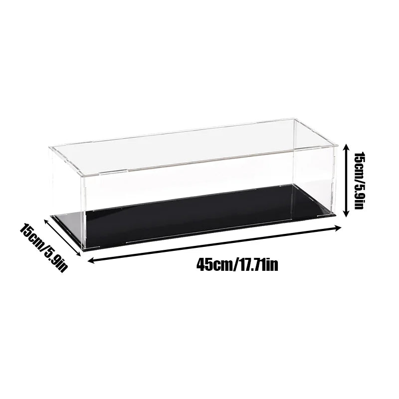 18 Sizes Clear Acrylic Display Case Dustproof Toy Cars Trucks Vans Model Box Collection Storage Home Countertop Show Boxes