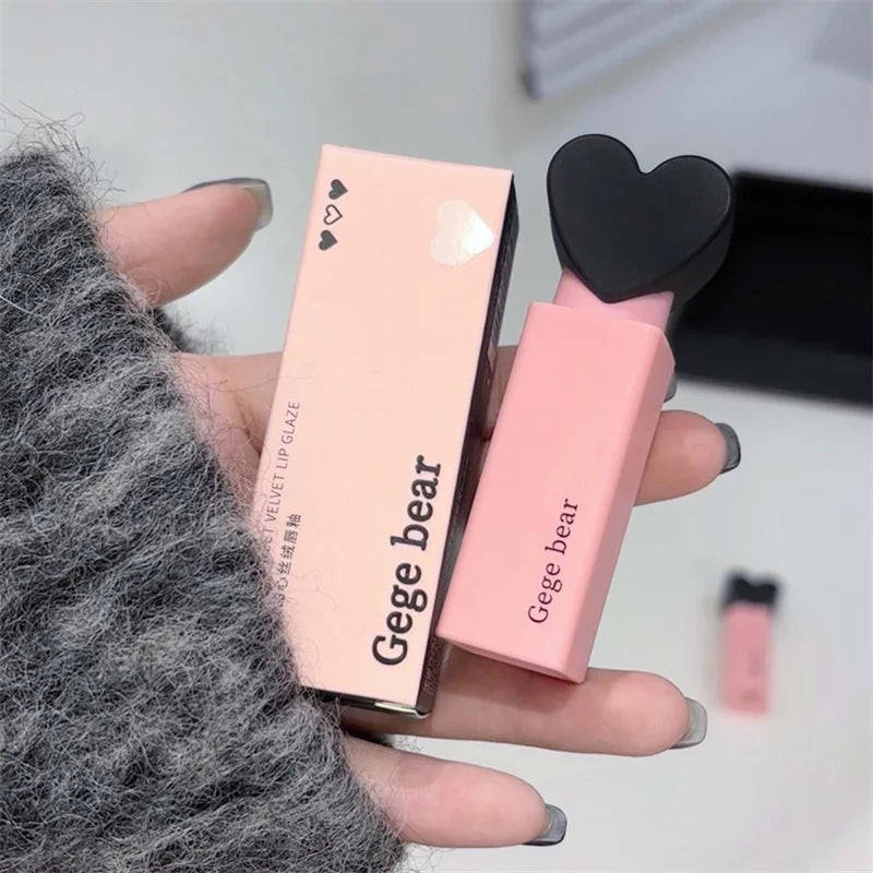 Dream Love Heart Lipstick Velvet Matte Lip Mud Clay Lip Gloss Liquid Lip Tint Cream Pigment Long Lasting Silky Lips Cosmetics