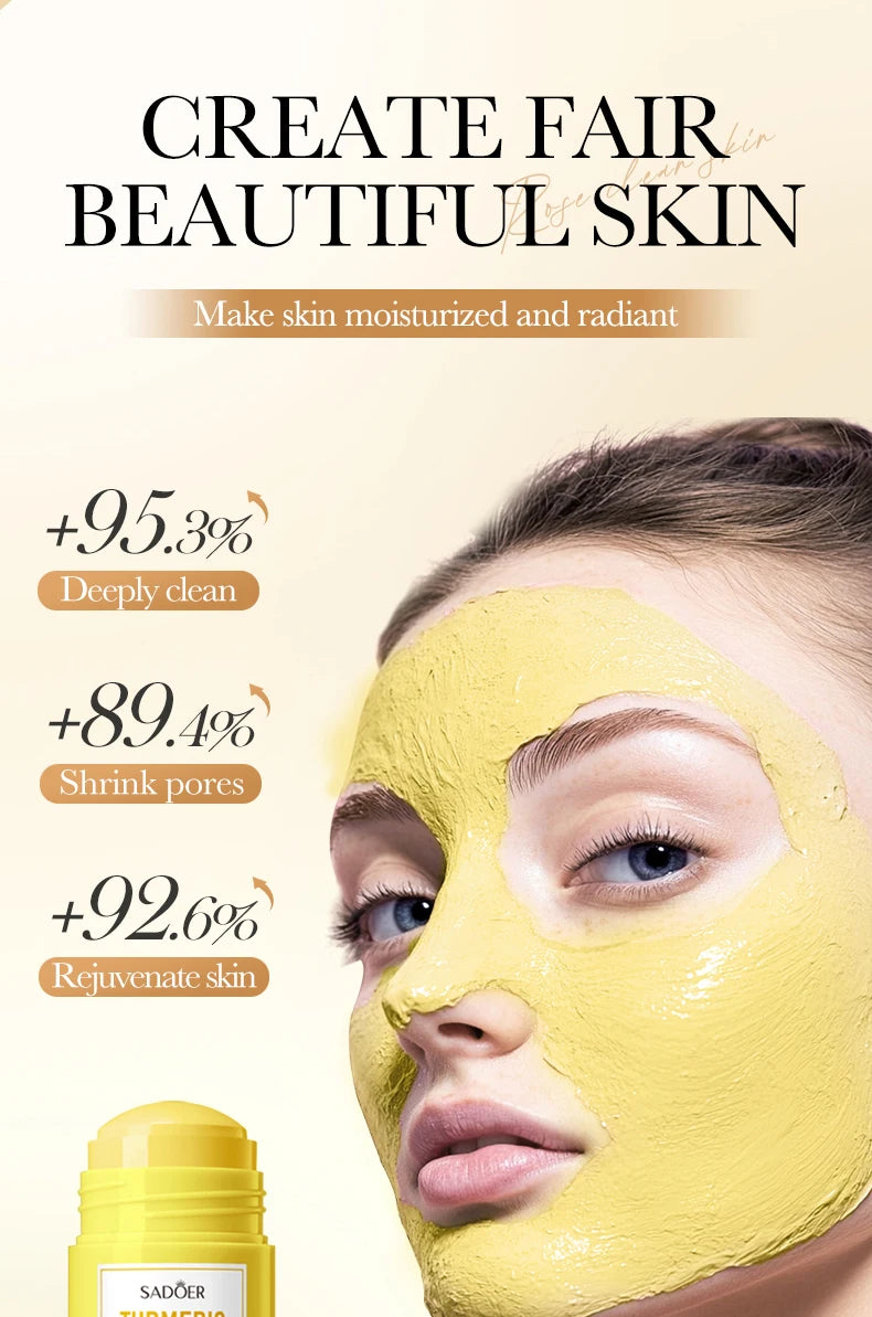 SADOER Green Tea Rose Face Masks Stick Clay Mask Shrink Pores Deep Blackhead Remover Facial Cleansing Moisturizing Facial Masks