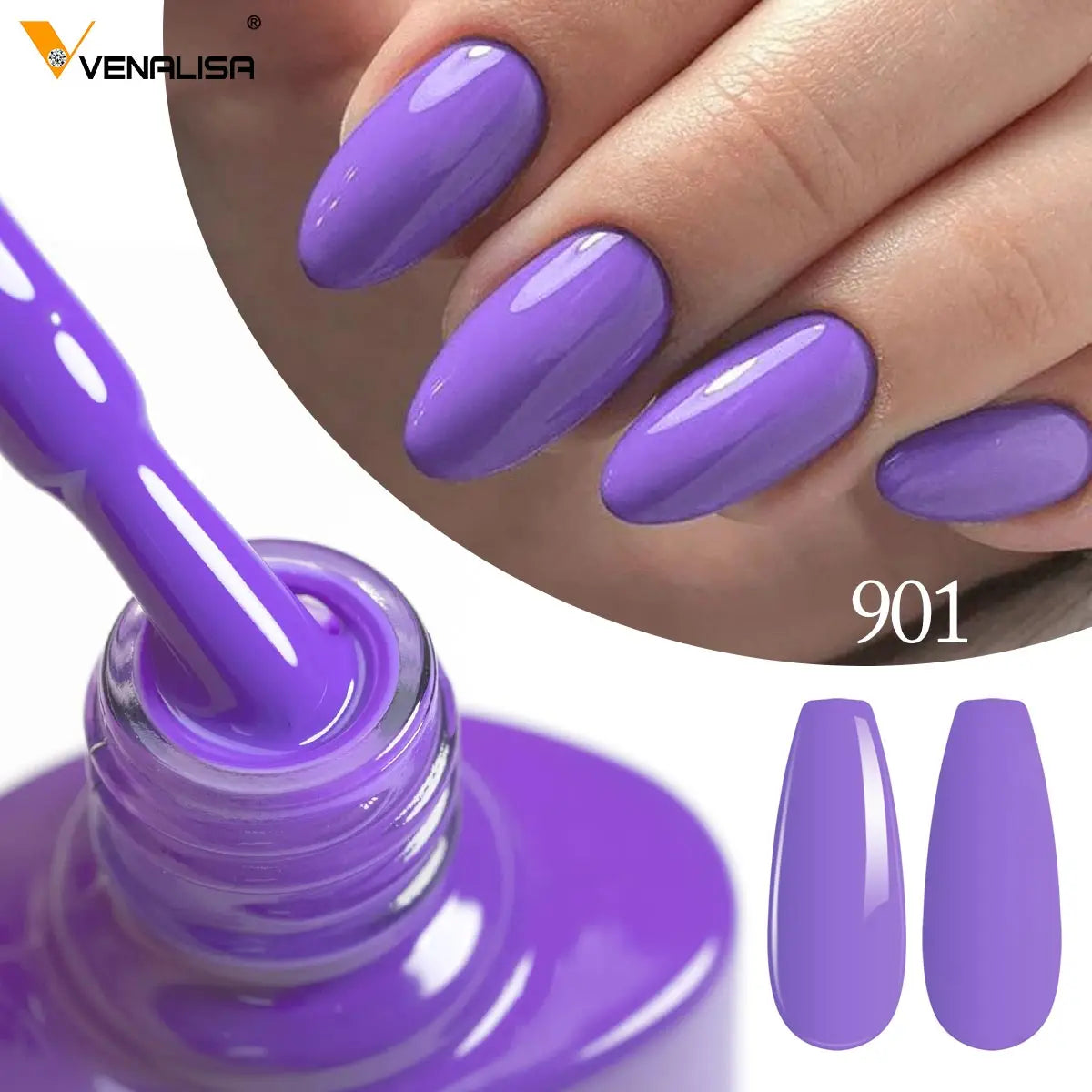 VENALISA Nail Gel Polish Semi Permanent Gellack Nail Art Salon TPO Free Glitter 7.5ml Soak off Organic UV LED Nail Gel Varnish