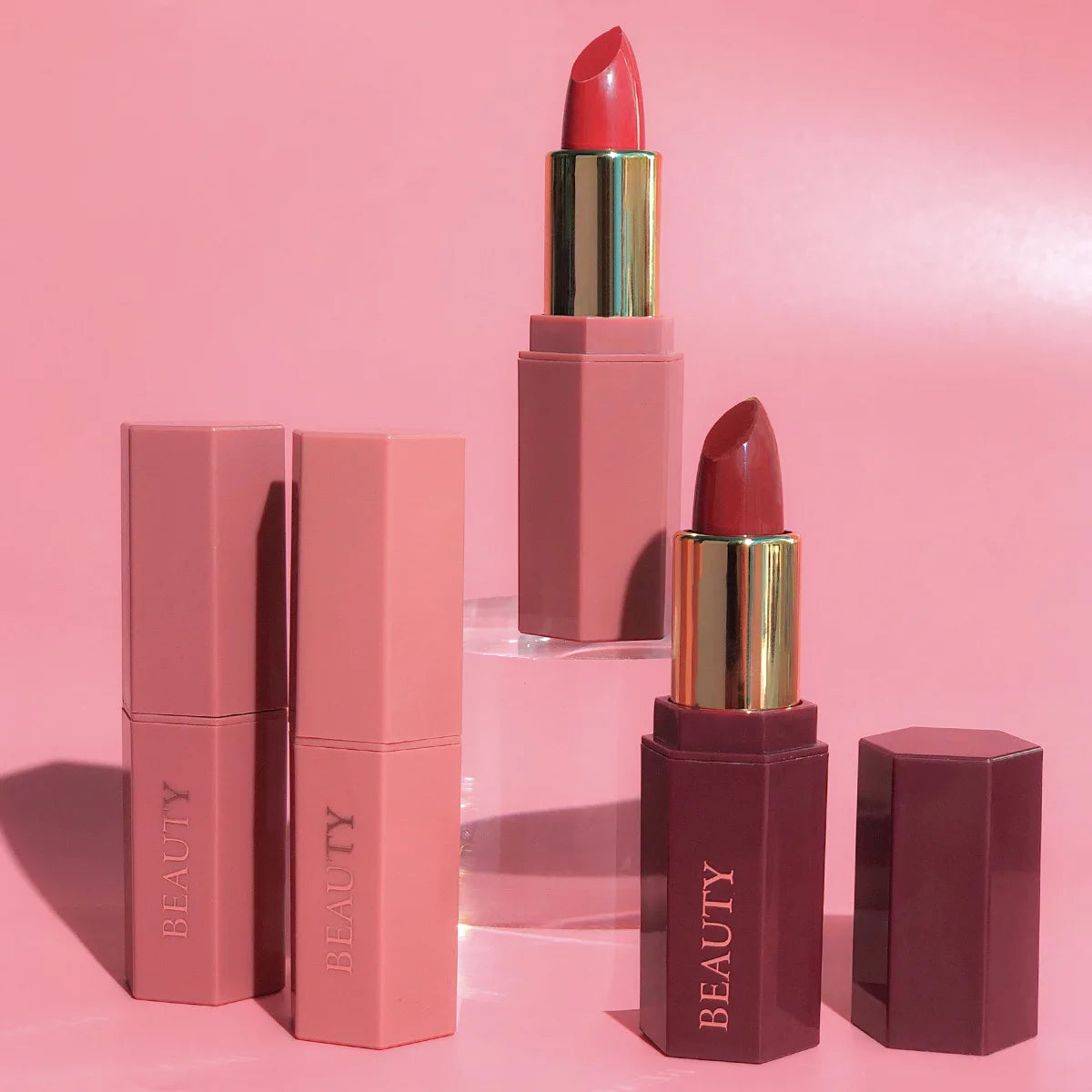 JUJU DREAM Six-color matte lipstick, non-fading non-stick cup, long-lasting velvet luster, matte lipstick waterproof lipstick