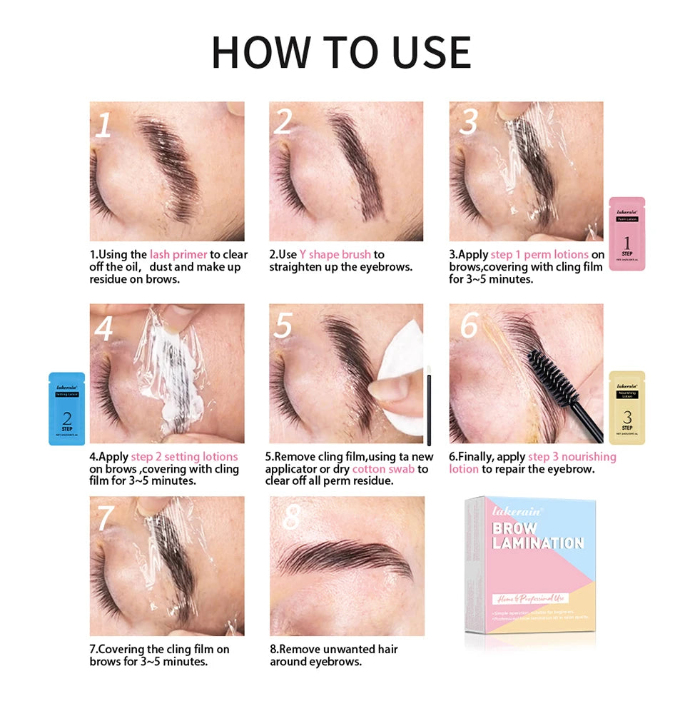 Brow Lamination Kit At Home DIY Eyebrow Lamination Kit Professional Eye Brow Perm Kit Instant DIY Eyebrow Lift Kit for Fuller