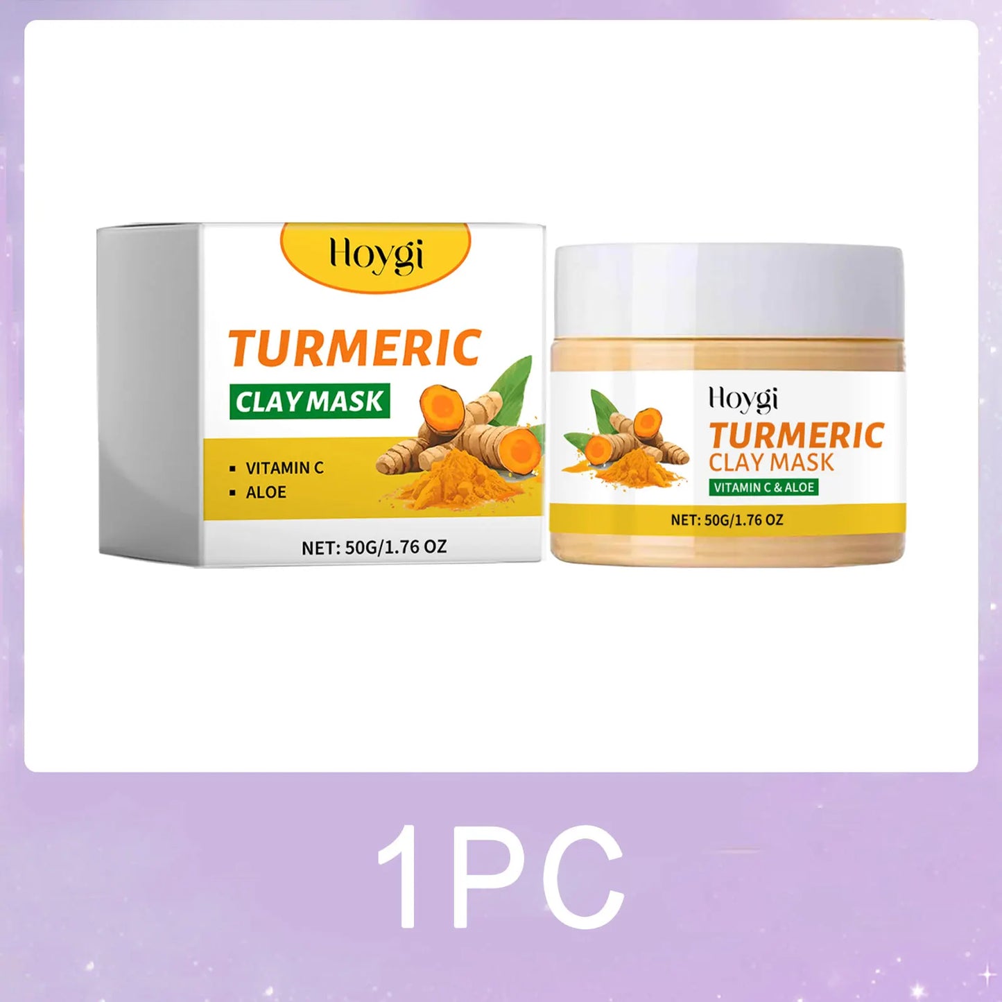 Turmeric Vitamin C Clay Mask Deep Cleansing Dull Skin Brighten Refining Pores Oil Control Dark Spot Remover Face Masks Skincare