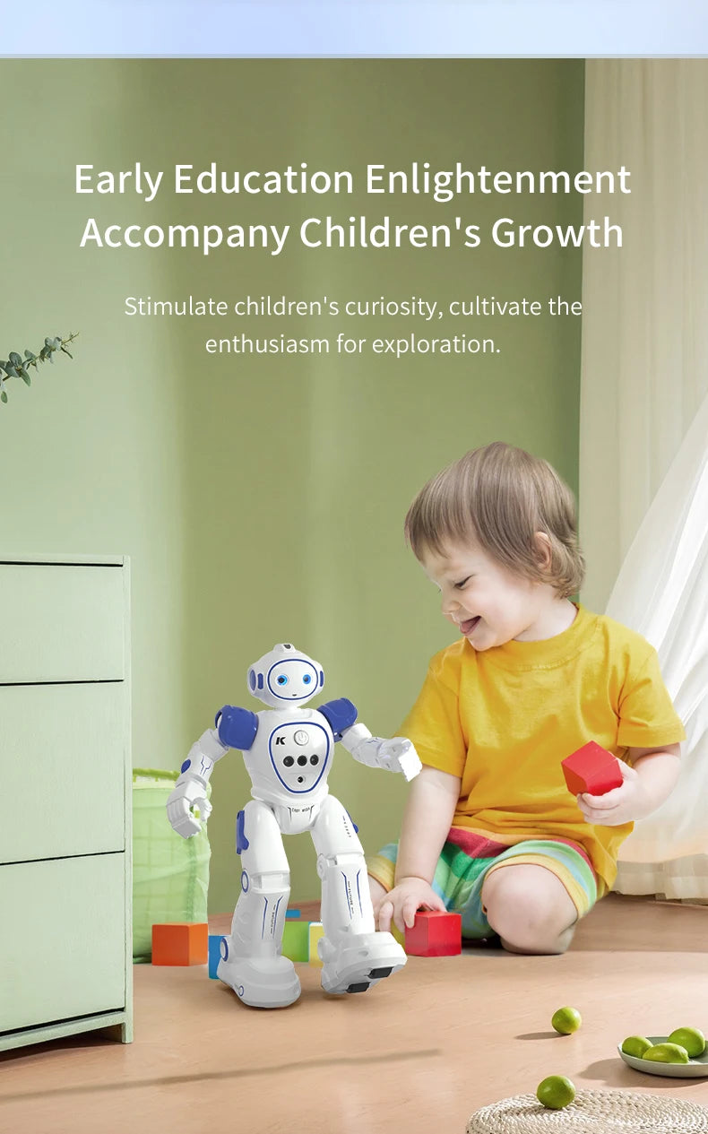 Robot Rc Emo Samrt Intelligent 2.4G Infrared Sensor Wireless Dance Music Robo Remote Control Programming Robot Toys for Girls