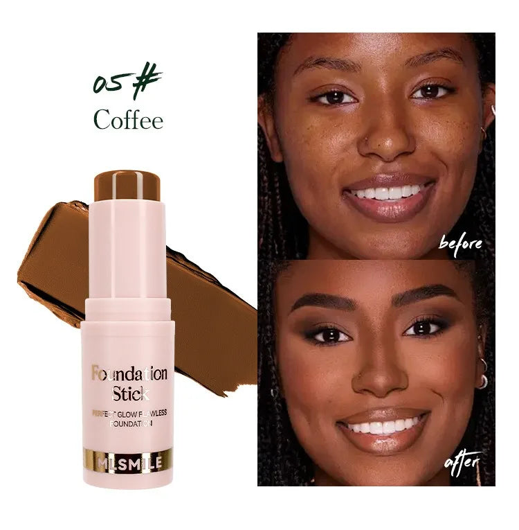 Matte Foundation Stick Oil Control Primer BB Cream Medium Coverage Light Bronzer Sculpt Face Outline Contour Brighten Concealer