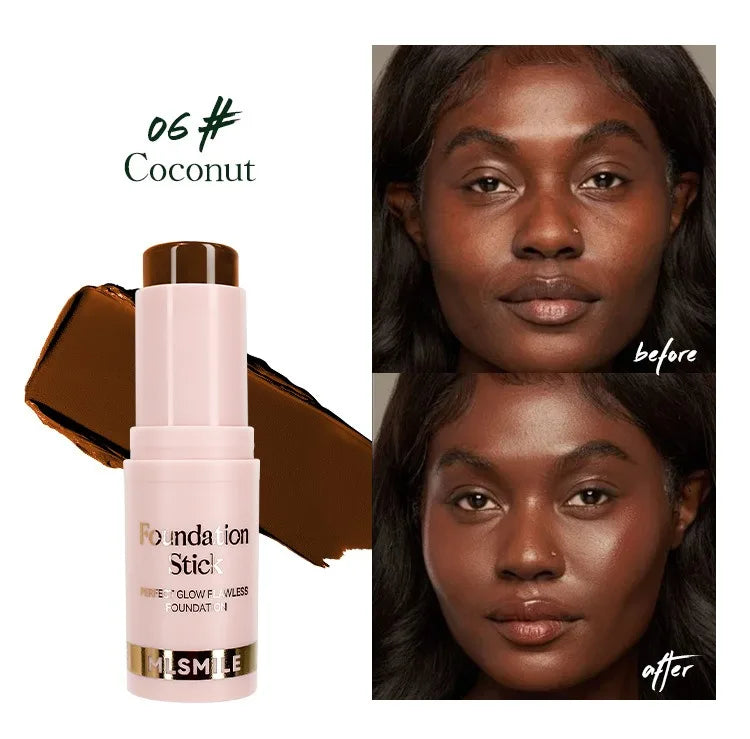 Matte Foundation Stick Oil Control Primer BB Cream Medium Coverage Light Bronzer Sculpt Face Outline Contour Brighten Concealer