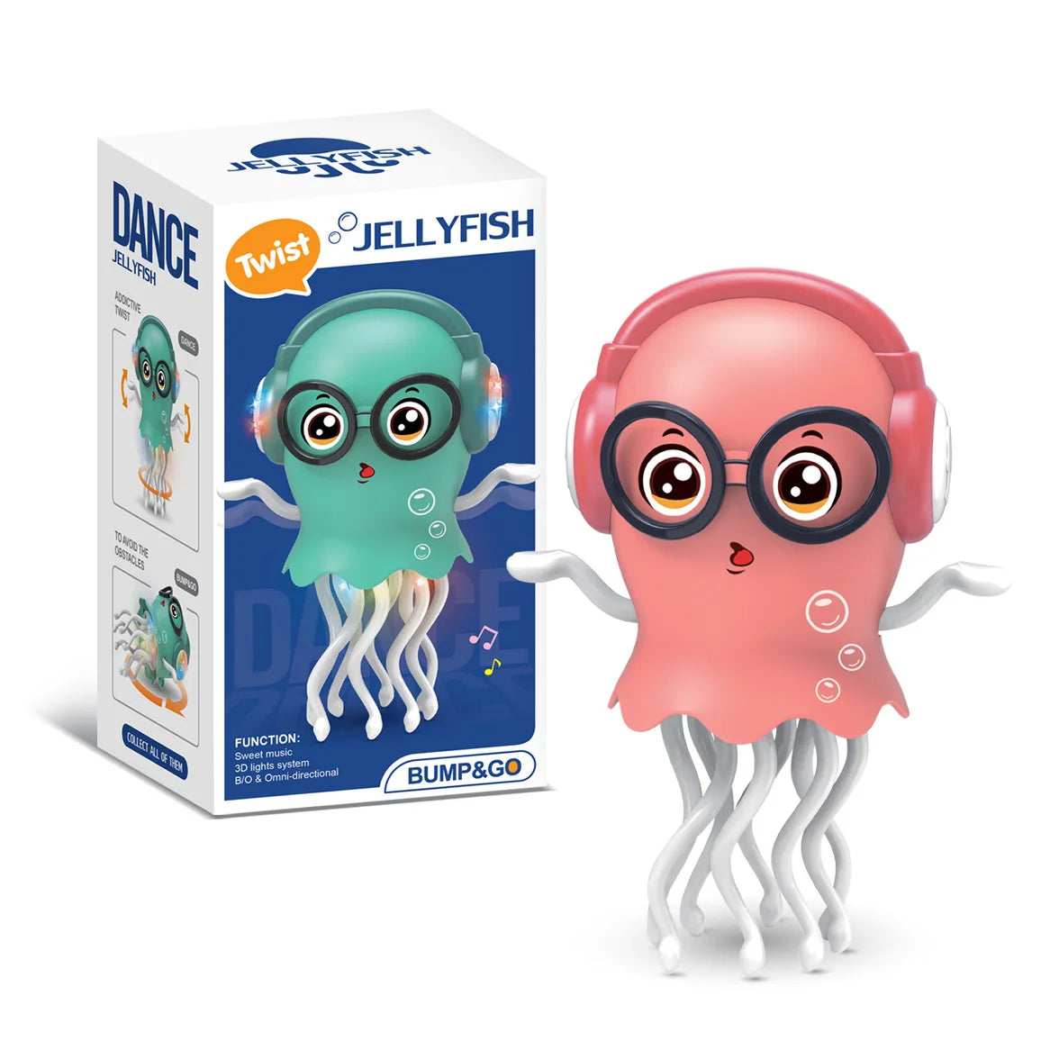 Electric Dancing Octopus Jellyfish Toy Eight-Arm Automatic Obstacle Avoidance Toy for Children's Intelligence Development