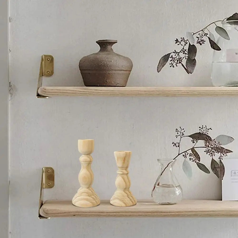 Retro Wood Classic Candlestick a