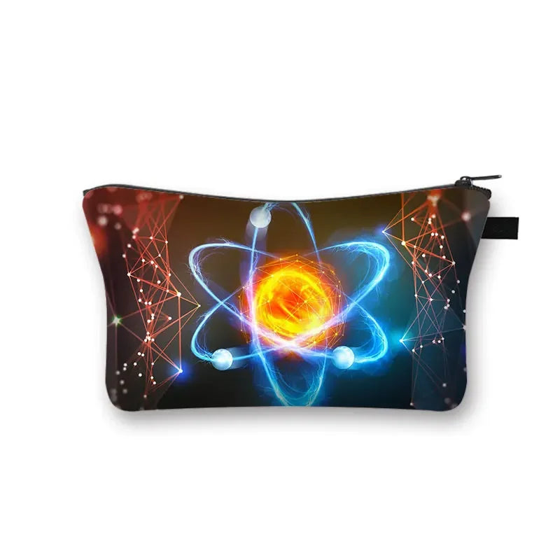 Periodic Table of Elements Print Cosmetic Case Science Chemistry Makeup Storage Pouch Beauty Bag Napkin Bag Lipstick Bag Gift