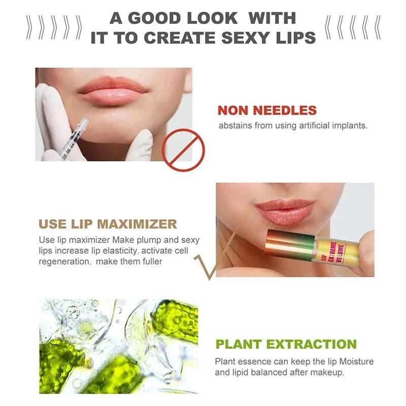 Lip Plumper Oil Serum Instant Long Lasting Volumising Essence Oil Repair Lip Fine Lines Increase Elasticity Sexy Big Lip Makeup