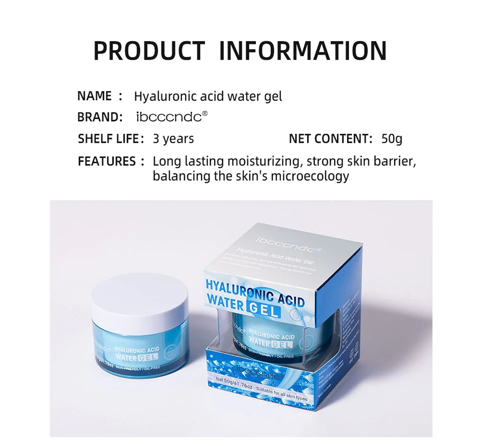 Hydro Boost Face Moisturizer with Hyaluronic Acid for Dry Skin Oil-Free and Non-Comedogenic Water Gel Face Lotion