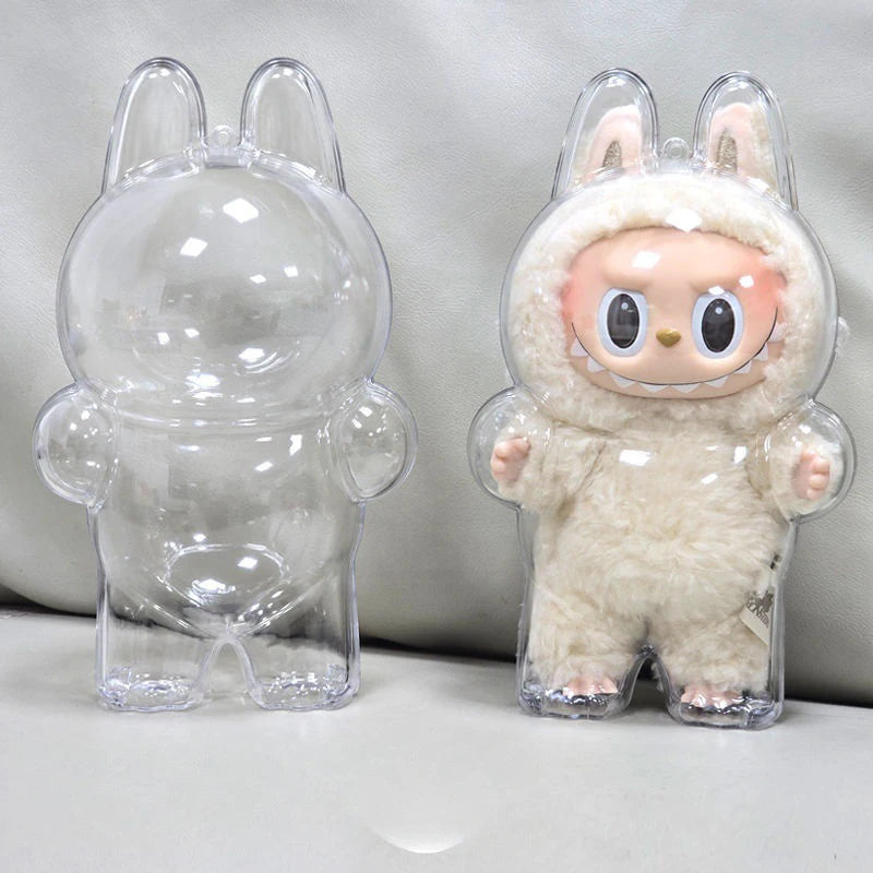 LABUBU Have A Seat Transparent Case Labubu Plastic Case Backpack Charms