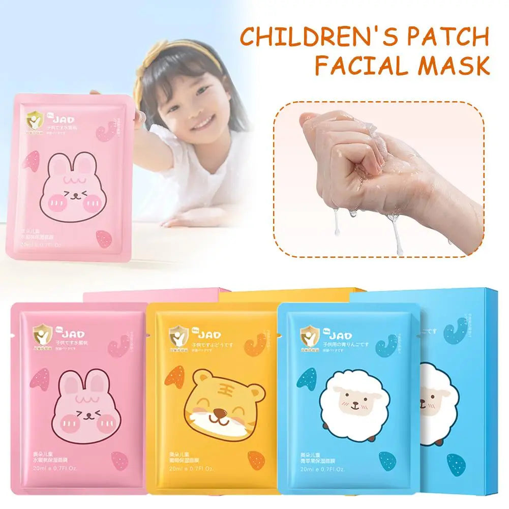 Cute Animal Cartoon Sheet Masks Childrens Spa Facial Masks Nourish For All Skin Types Gentle Moisturizing Brighten Mask Skincare