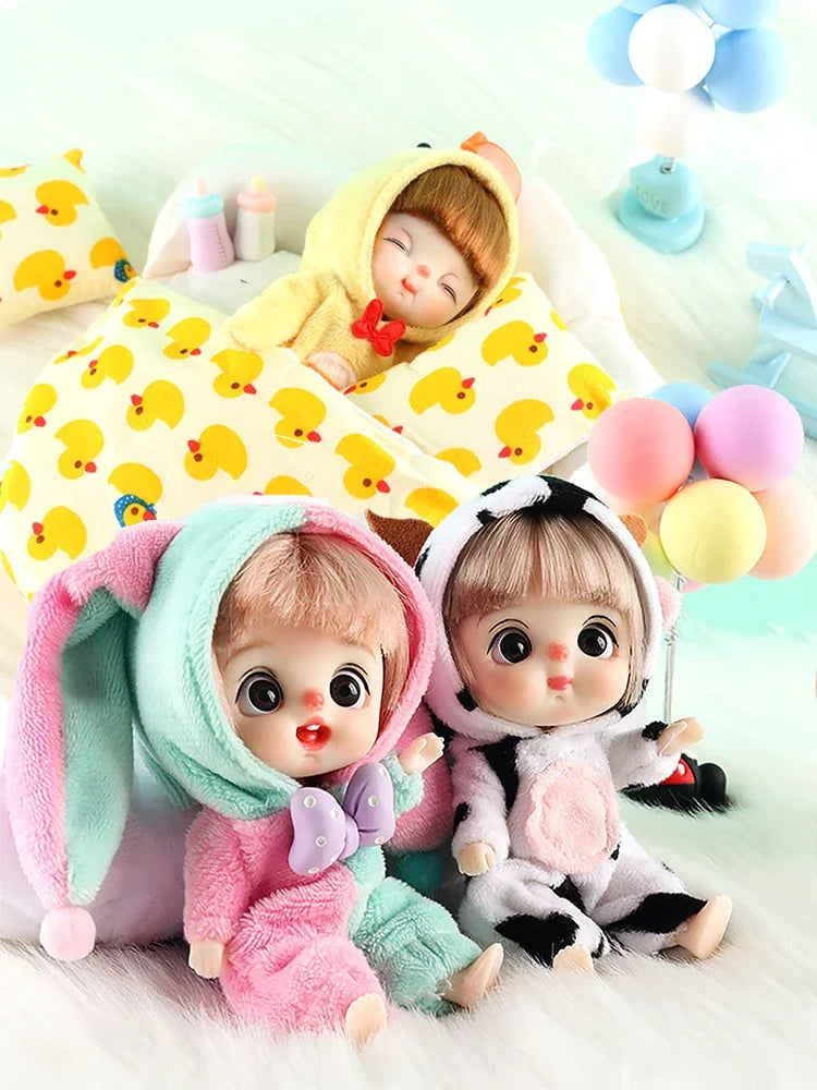 12cm Cute Mini Doll Animal Sleepwear Series